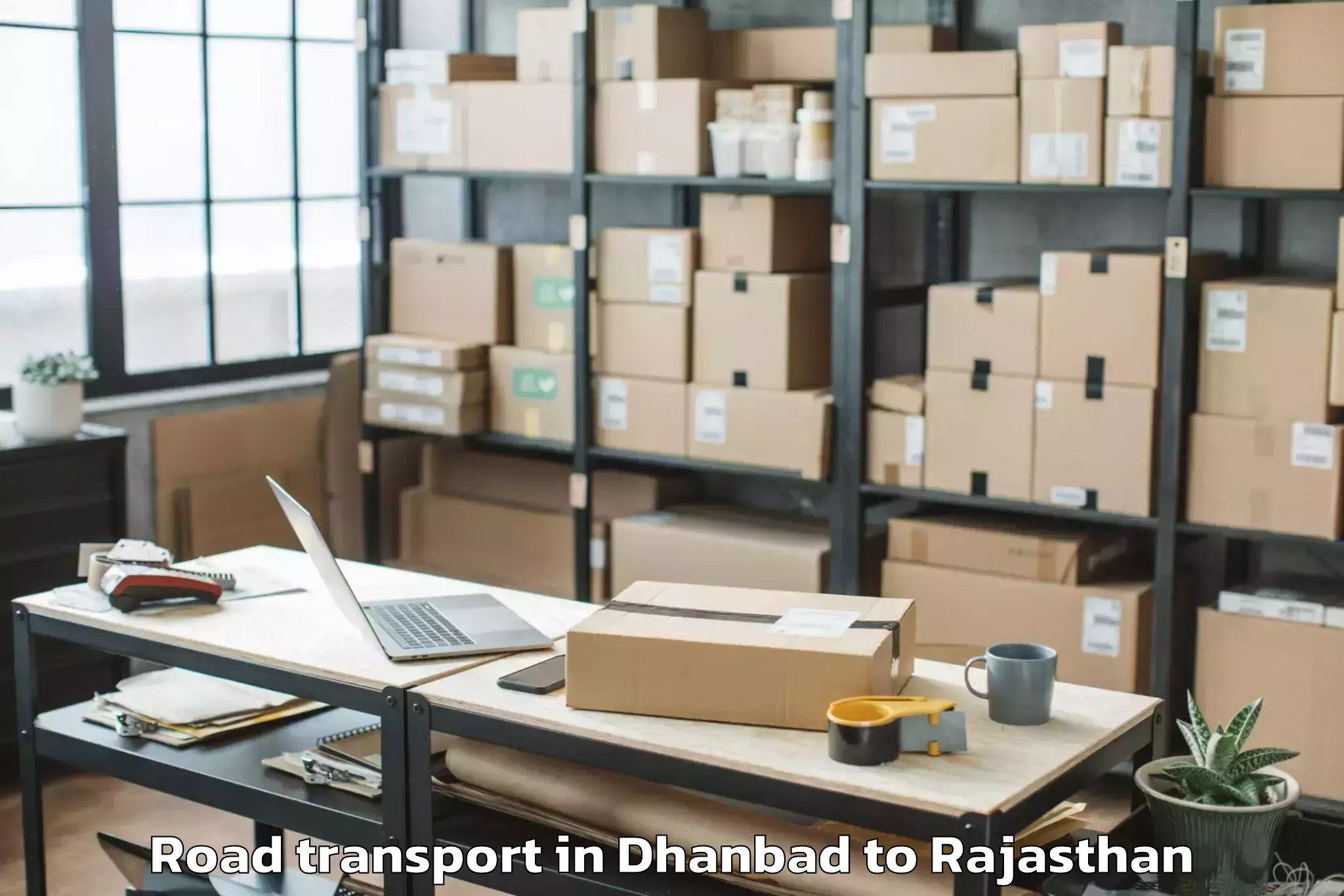 Hassle-Free Dhanbad to Jamwa Ramgarh Road Transport